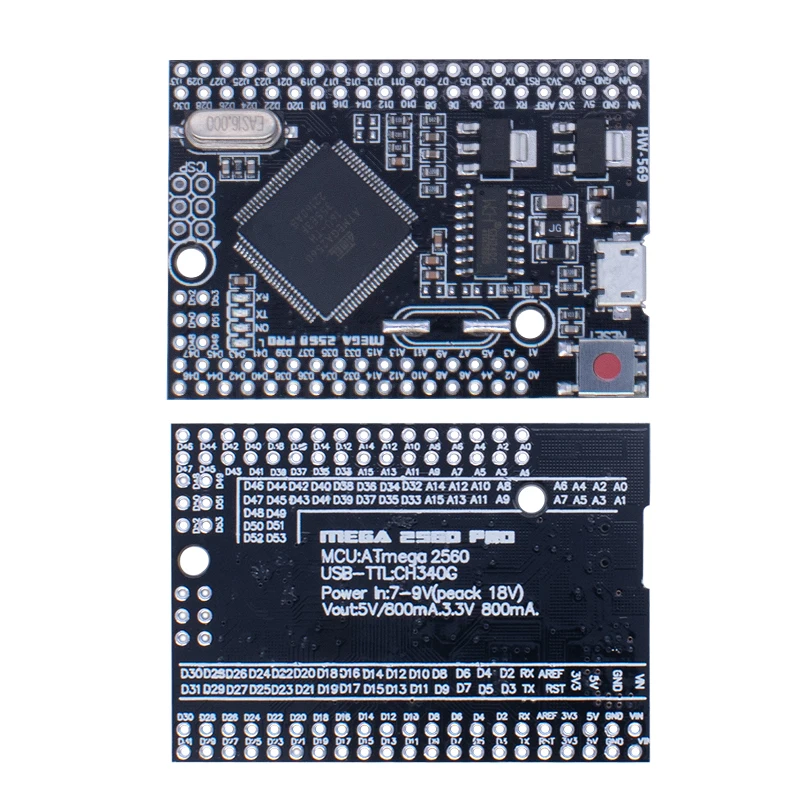 Mega 2560 PRO MINI  Micro 5V (Embed) CH340G ATmega2560-16AU with male pinheaders Compatible for arduino Mega image 6