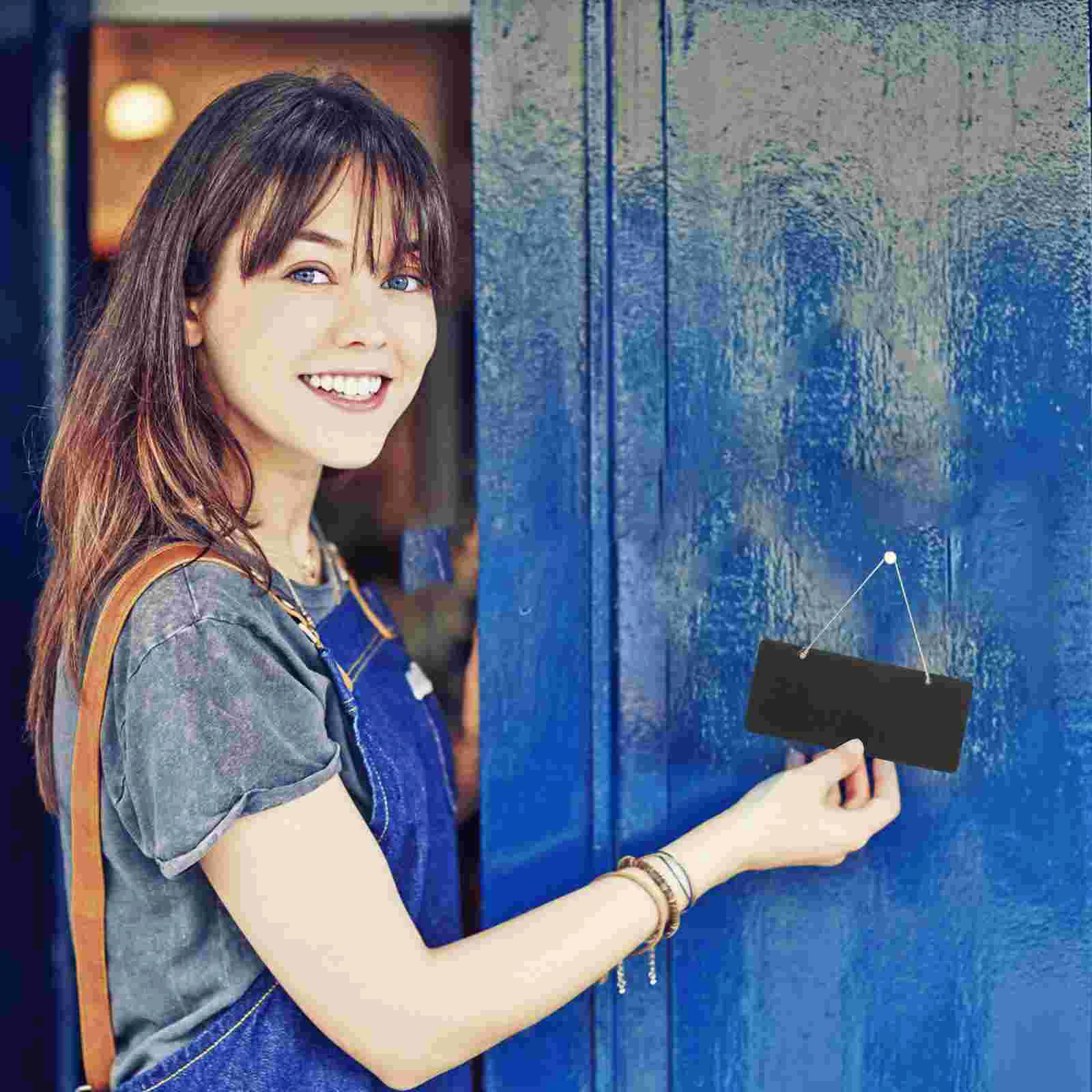 6 Pcs Flower Store Chalkboard Show Message Blackboard Wood Price Tag Erasable Signs