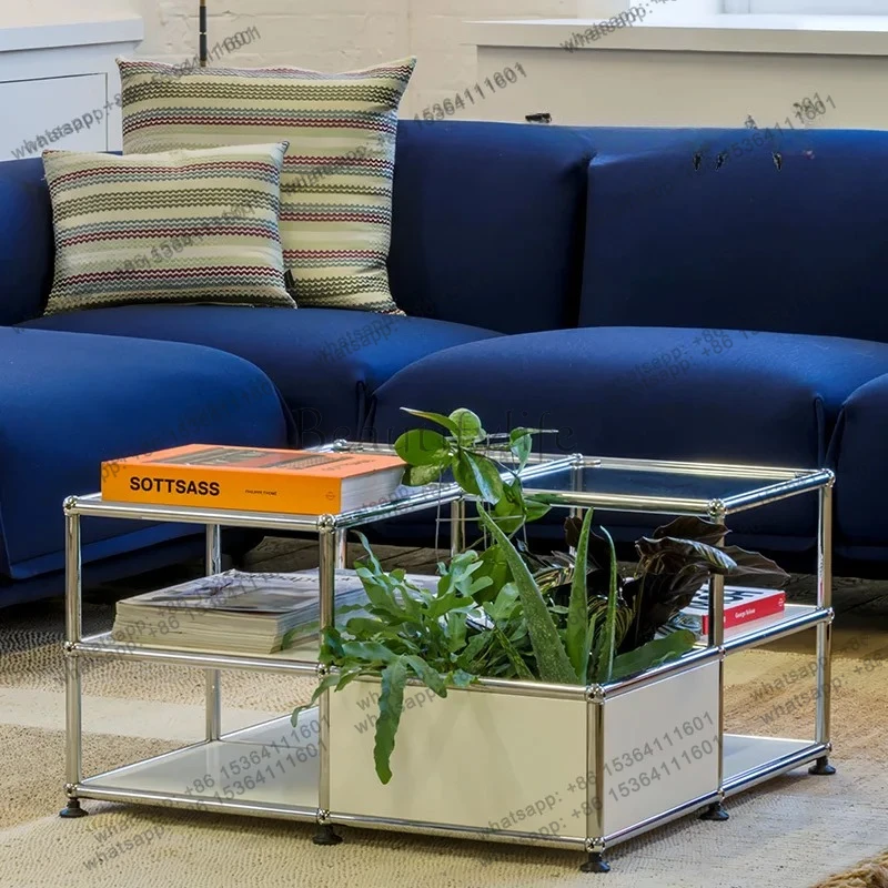 

Medieval style coffee table living room household small living room advanced mobile creative color matching sofa edge fashion