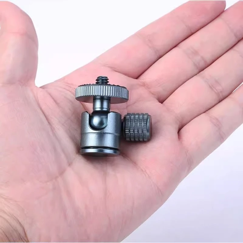 Small ball shaped s1 small pan tilt 1/4 micro single camera holder phone fill light