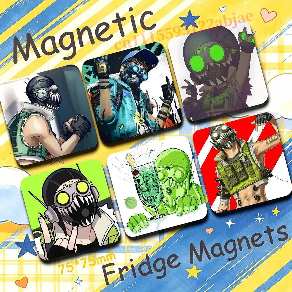 O-Octane Fanart Apex Legends Fridge Magnetic Magnet PVC Memorial Decor for Family Friends Students Adults