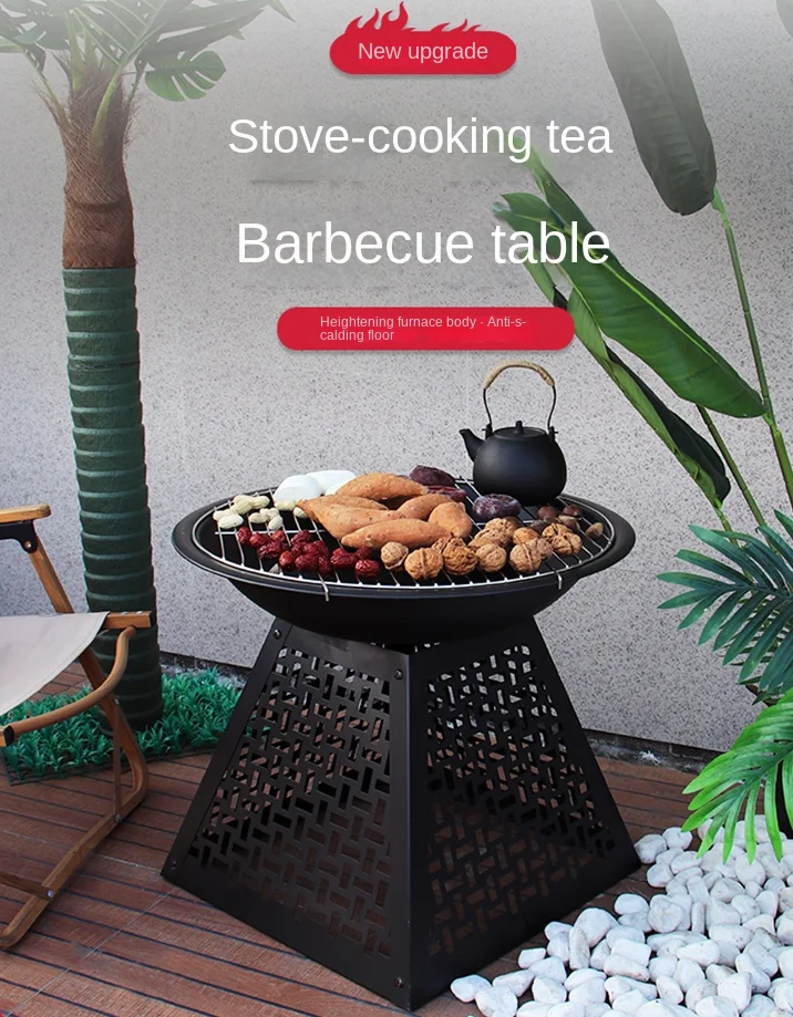 Stove Tea Cooking Household Barbecue Stove Warm Pot Outdoor Heating Stove Charcoal Roasting Table