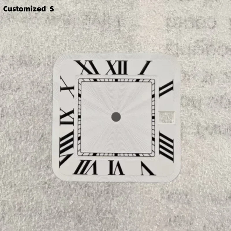 Cadran carré S personnalisé, adapté au mouvement NH35, NH36, blanc, noir, nickel é, cadran Sunaged, accessoires de modification de montre, 27mm