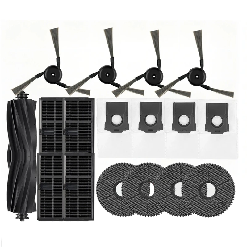 

AU-For Dreame Bot X40 Pro/X40 Ultra/S30 Pro Ultra Main Side Brush Hepa Filter Mop Cloth Dust Bags Replacement Parts