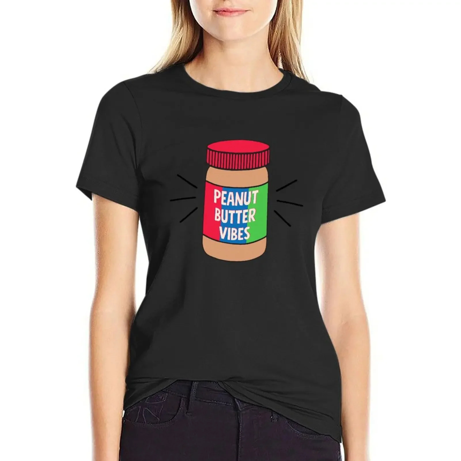 

Peanut Butter T-Shirt summer top anime korean fashion t shirt dress Women