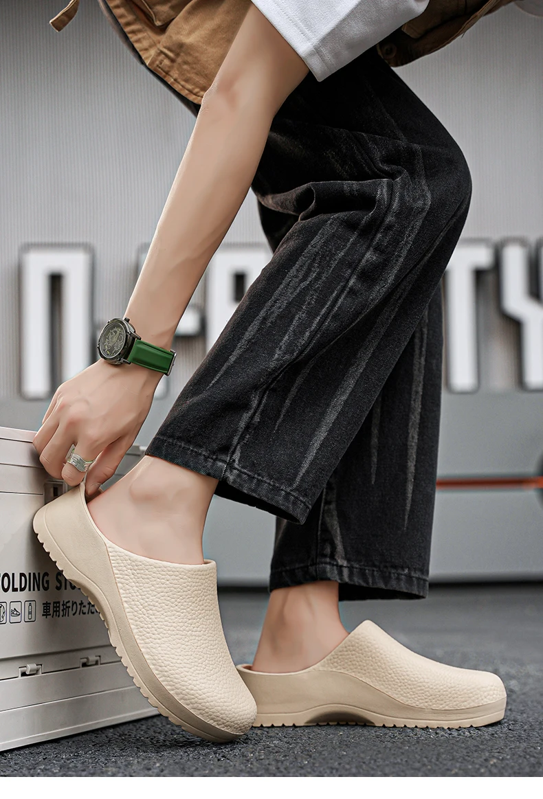 Hotel Kitchen Non-slip Oil-resistant Chef's Shoes Casual Flat Work Safe Men's Shoes Summer Breathable Comfortable Plus Size 47