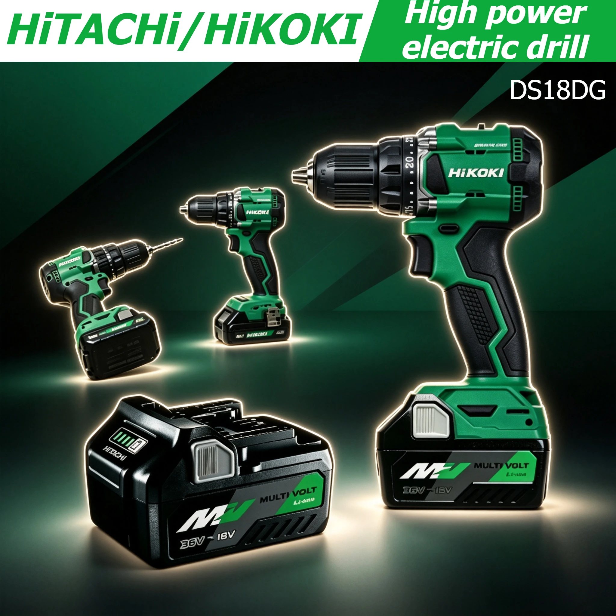 HiKOKI DS18DG Electric Drill Driver,cooperate MULTI VOLT lithium battery,Energy-saving brushless motor prolongs single charge