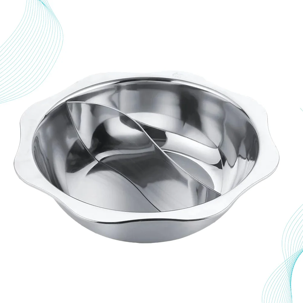 

Stainless Steel Duck Hotpot with Divider Cookware Soup Induction Cooker