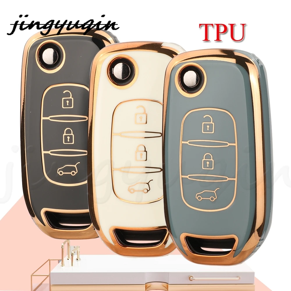 

JYQ TPU Auto Remote Key Shell Case Cover For Renault Kadjar Captur Megane Sandero Stepway Logan Clio 5 Arkana Car Accessories