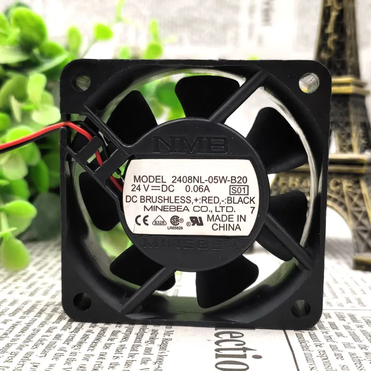 

2408NL-05W-B20 6020 24V 0.06A Double Ball Industrial Server Cooling Fan