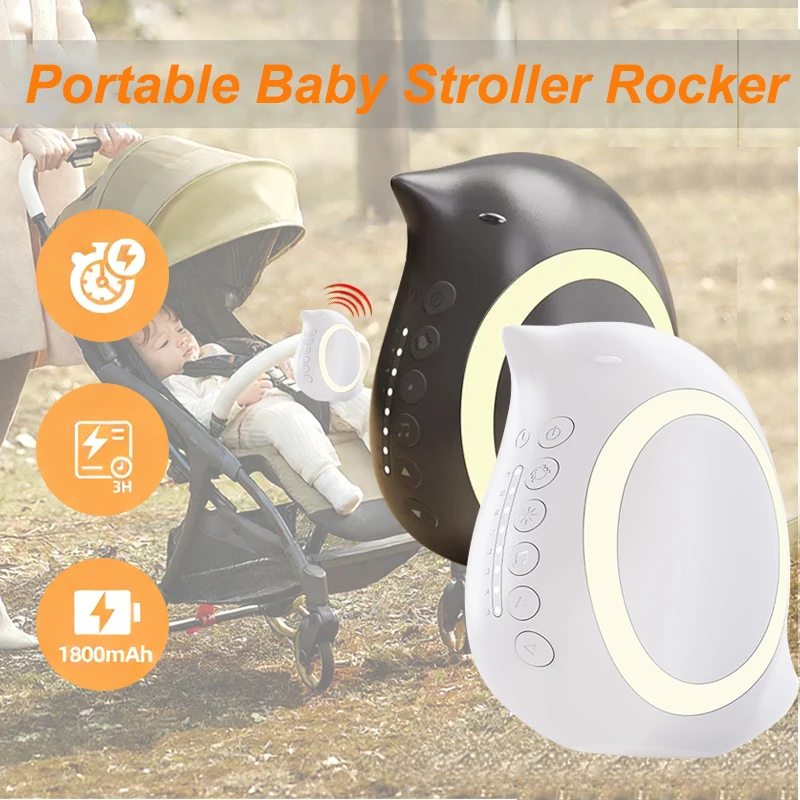 Portable Baby Sleep Soothing Device Baby Stroller Rocker With White Noise Bluetooth Speaker Babies Calming Device Night Light