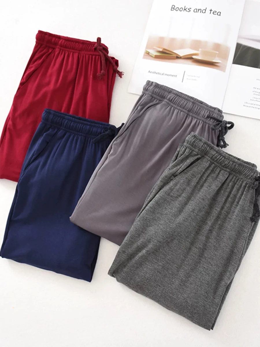 Men's Pajama Pants Men's Spring and Autum Single-Piece Long Pants Spring and Autum Men's Casual Home Pants Autum and Winter Styles