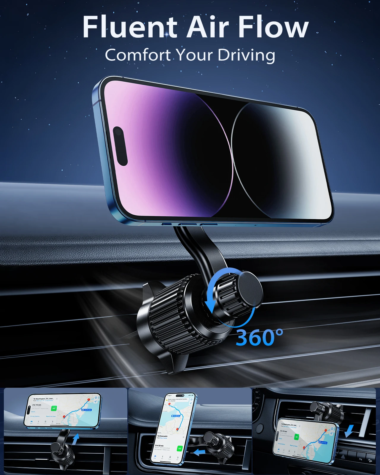 

Oatsbasf Magnetic Car Phone Holder Air Vent Phone Stand for iPhone Xiaomi Samsung Adjustable Car Phone Mount Strong Magnet