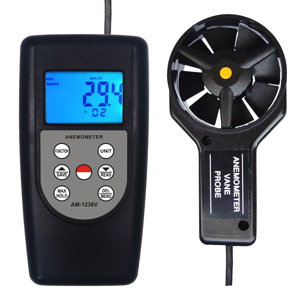 

Anemometer AM-1236V Measure Air Velocity Wind Speed Temperature