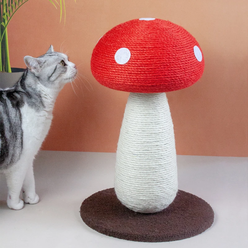 

Cat scratching board Vertical sisal mushroom Cat scratching column Wear-resistant and non-crumbs Large cat climbing frame Cat pr