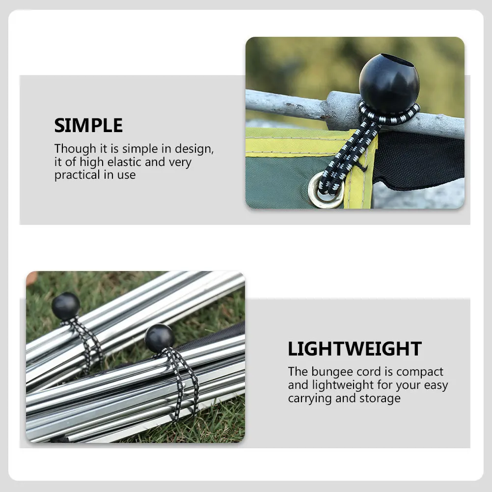 

20Pcs Tent Fixing Rope Premium Nylon Elastic Bungee Cords for Outdoor Camping Caravan Awnings Storage Heavy Duty Binding Ropes