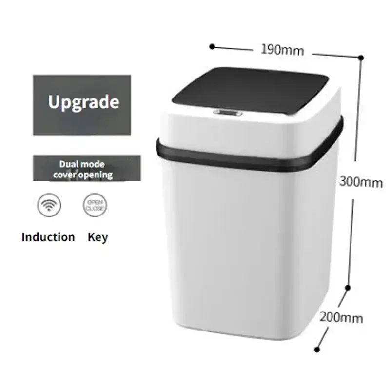 Smart Trashbin 13L Recycling Trash Can Automatic Sensor Dustbin Electric Waste Bin Waterproof Wastebasket For Kitchen Bathroom