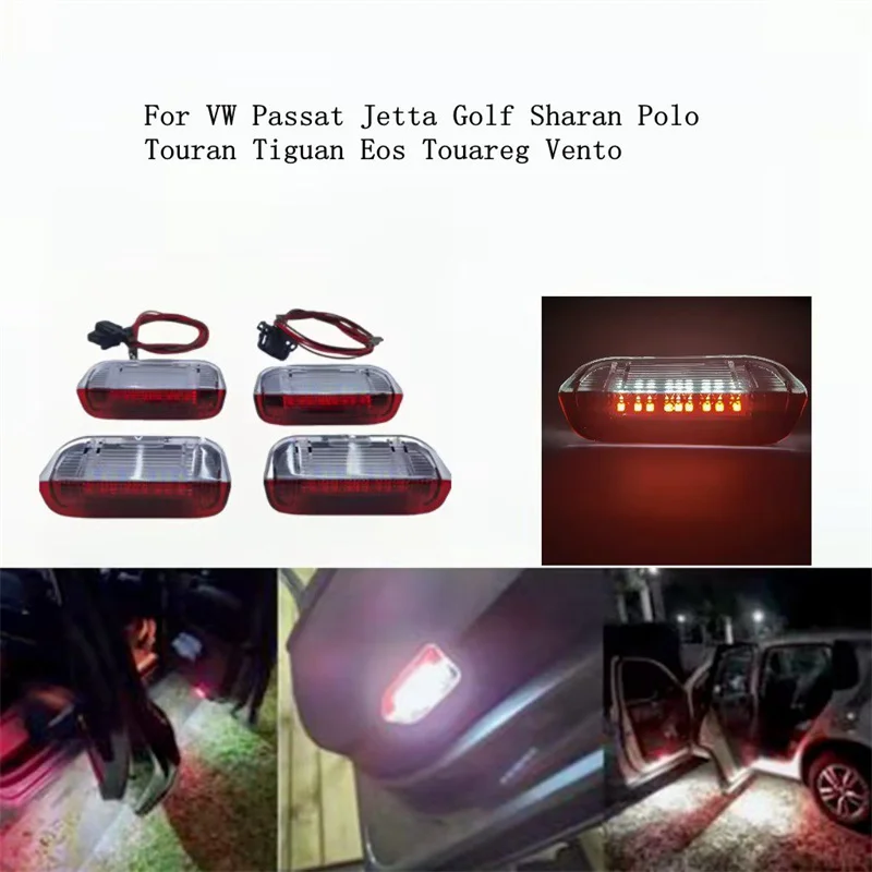 LED Origin Door Warning Light interior LAMP LIGHTS+Cable WIRE For Golf Jetta MK5 MK6 Passat B6 B7 CC TIGUAN 3AD 947 411 - view 4