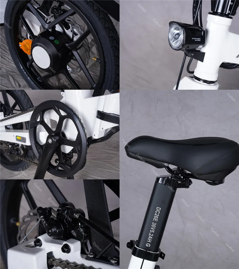 Mini-Fahrrad 250 W 36 V 40 km 16 Zoll zusammenklappbare Elektrofahrräder Erwachsene Stadt Pendeln Moped Elektrofahrrad Booster Fahrrad – Detail 10