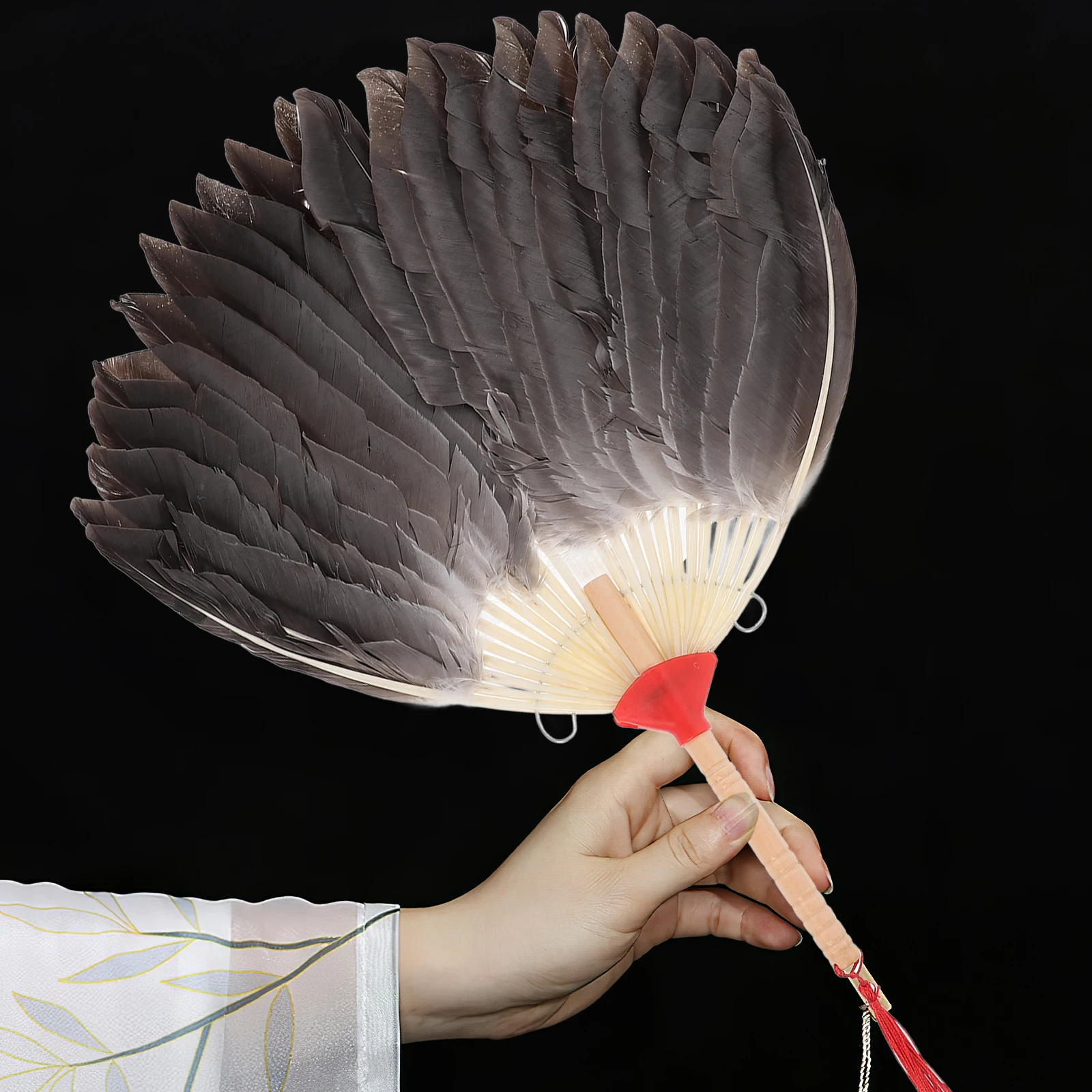 

Goose Handmade Natural Lightweight Fan For Home Decor Outdoor Wall Hanging Summer Cool Accessory Beautiful