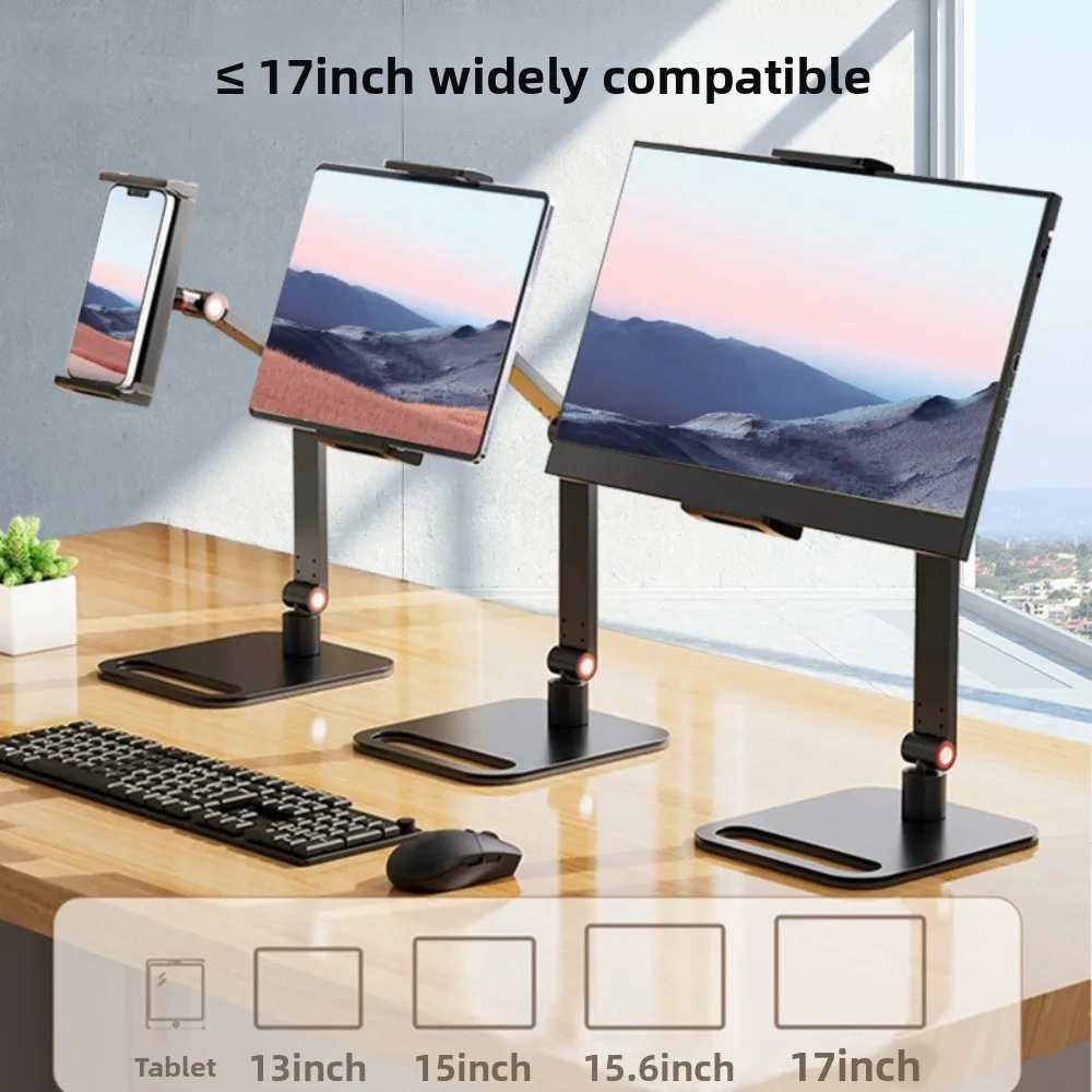 Adjustable Height Portable Monitor Holder Punch-Free Foldable Screen Holder Universal Desktop Mount Monitor Bracket Office