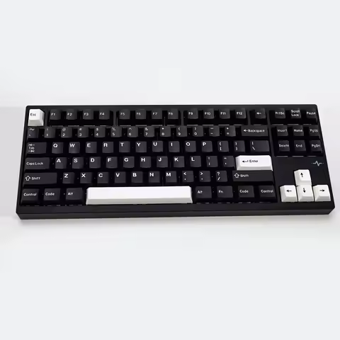 KBDiy PBT GMK WOB Keycaps Cherry Profile Mechanical Game Keyboard Black Keycap Custom Doubleshot Simple Retro for GMK67 75% K500