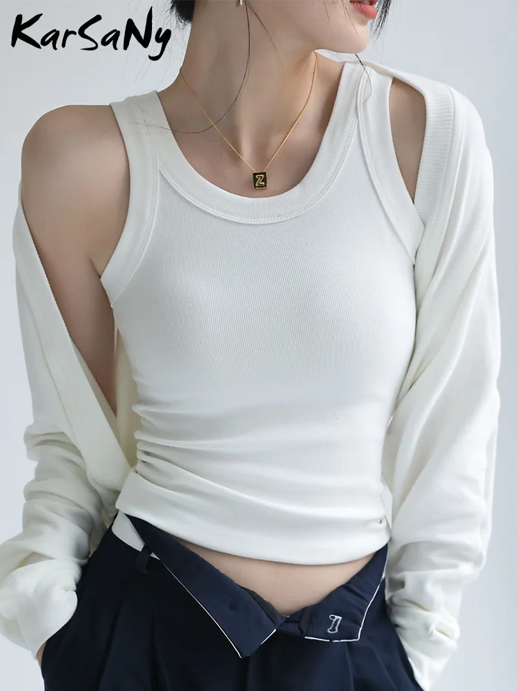 Summer Tank Tops With Built In Bra Women Basic 2025 Outfits Outerwear Soft Thread Sleeveless Bottom White Top For Women Tank Top image 2