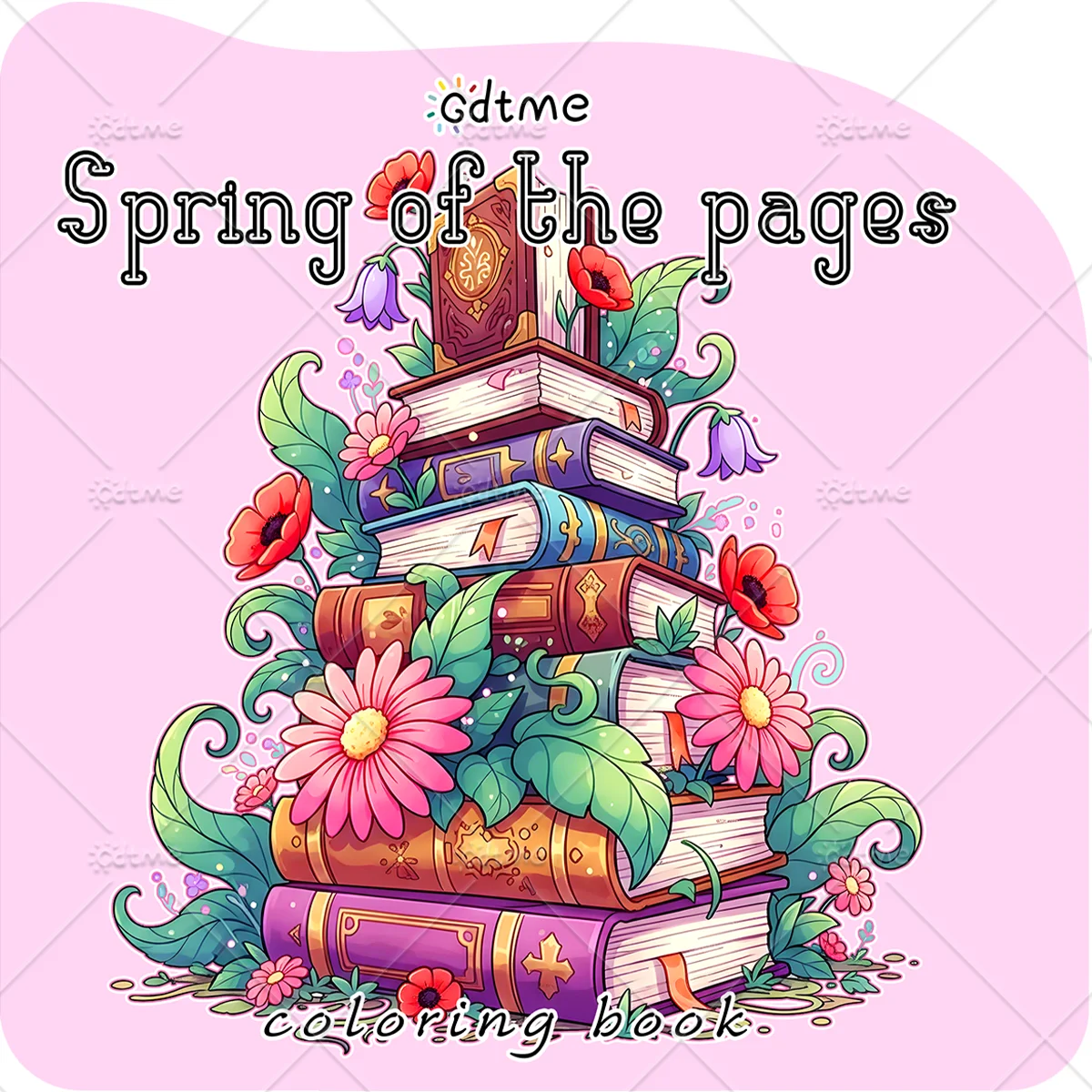 Spring of The Pages Coloring Book for Adults Cute Cozy Daily Activities Irregular Patterns for Relaxation (Cozy Spaces Coloring)