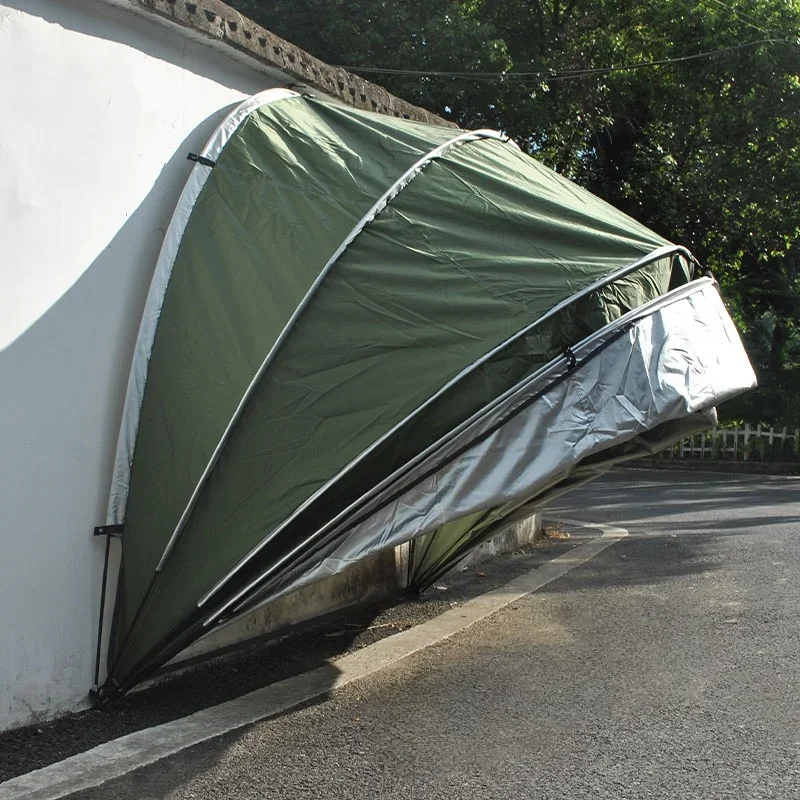 Motorcycle Hanging Garage Tent Portable Outdoor Storage Shelter Waterproof UV Protection Easy Setup for Bike Car Vehicle Cover