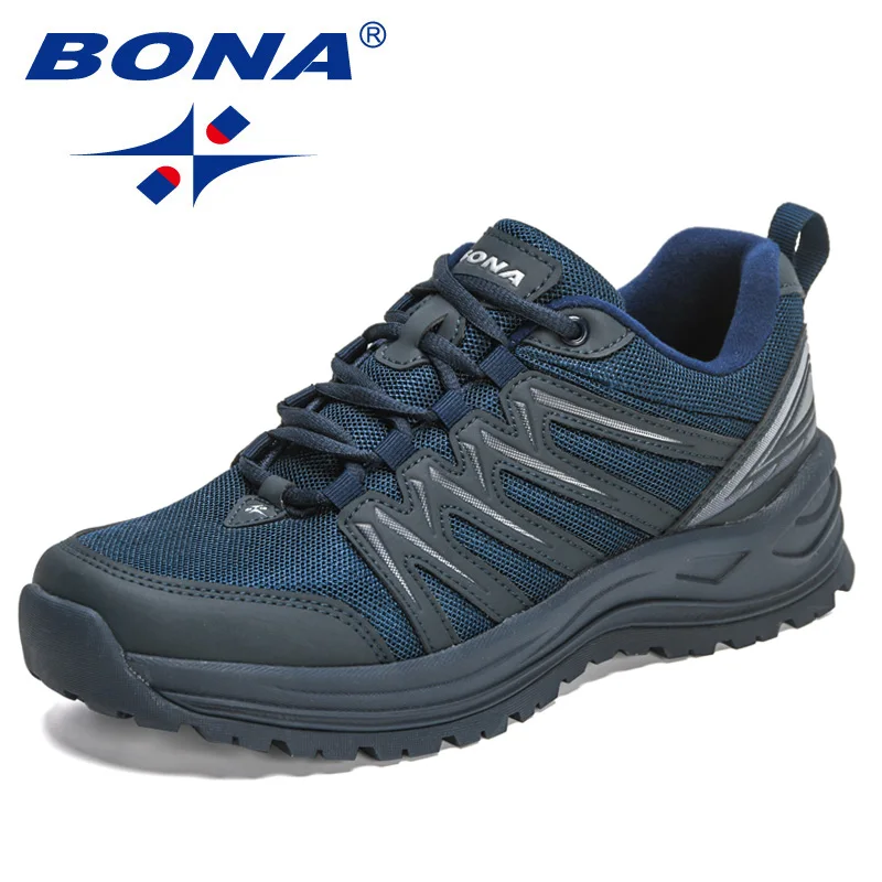 BONA 2022 New Designers Hiking Shoes Outdoor Mountain Boots Men Climbing Shoes Walking Footwear Man Zapatos De Hombre Comfort