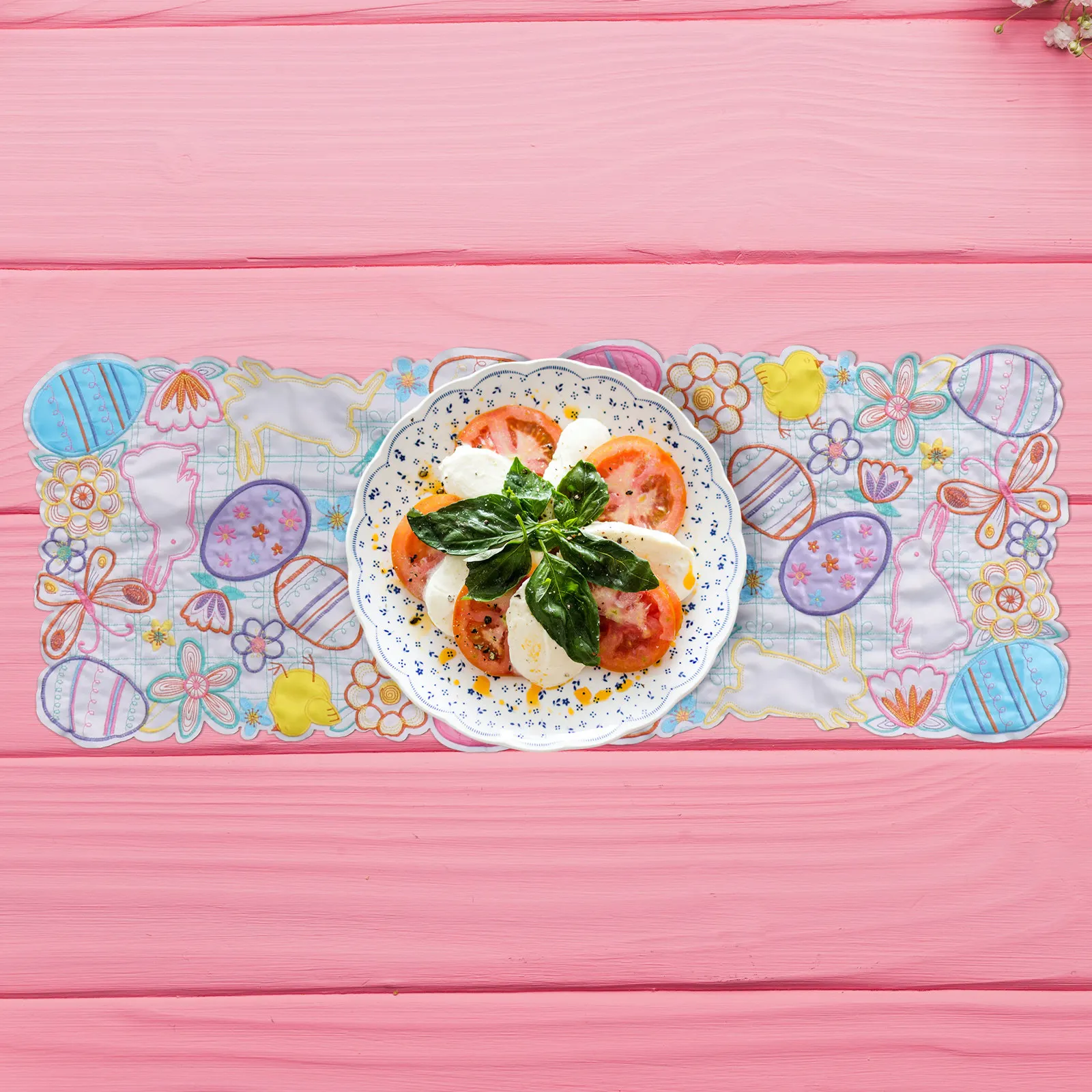1Pcs Easter Egg Table Mat Rabbit Placemat Colorful Mat Kitchen Coaster Party Decoration Gift Placemat