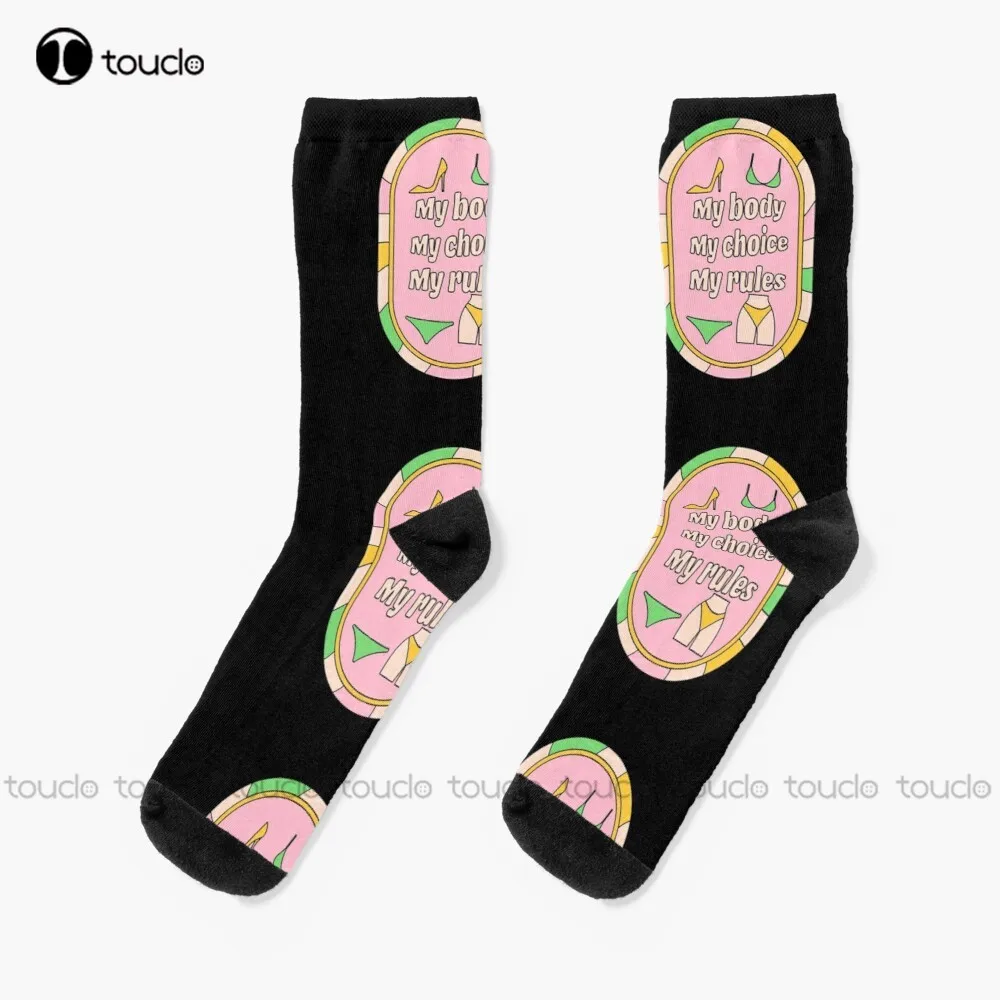 Pro Roe 1973 Socks Athletic Socks Fashion Creative Leisure Funny Art Abstract Oil Painting Socks Street Skateboard Socks 1Pair