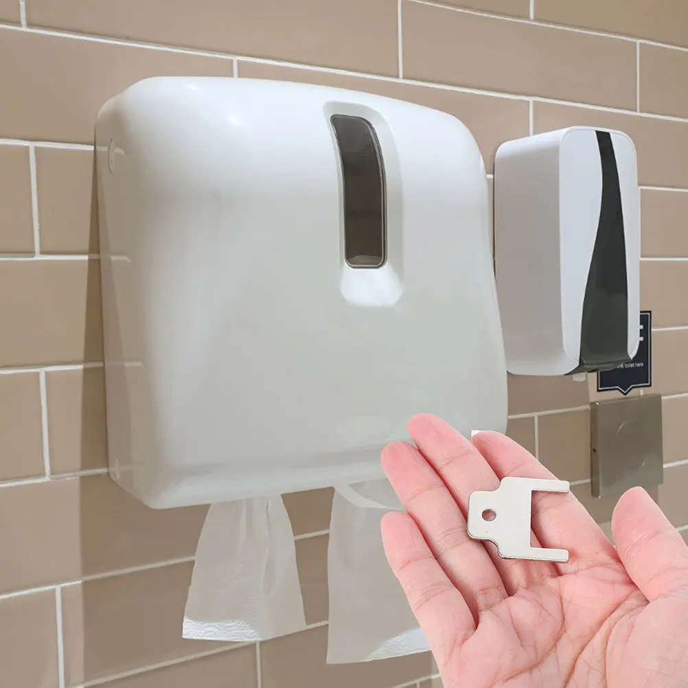 

8Pcs Universal Paper Towel Dispenser Key Metal Compact for Public Toilets Schools Stations Toilet Roll Holder Maintenance