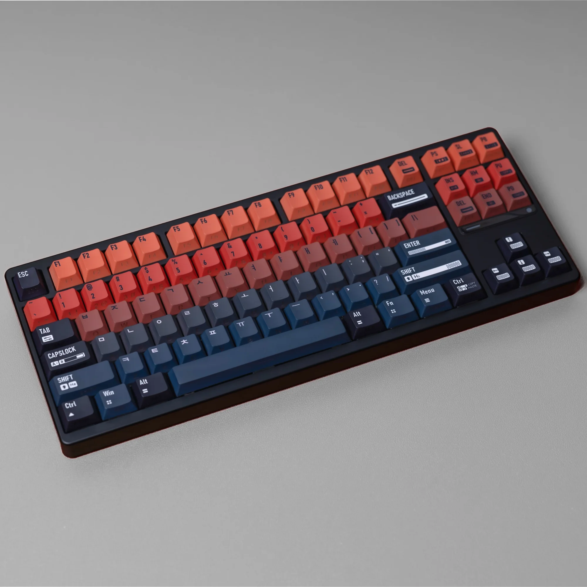 

Gradient Black Red Keycaps PBT Cherry Keycap Korean German French Spanish Russian For ISO Mechanical Keyboard Gaming Minimalism