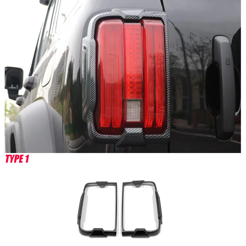 

For GWM Great Wall WEY Tank 300 2021 2022 2023 ABS Carbon Chrome Black Car Tail Lights Rear Lamps Decoration Frame Accessories