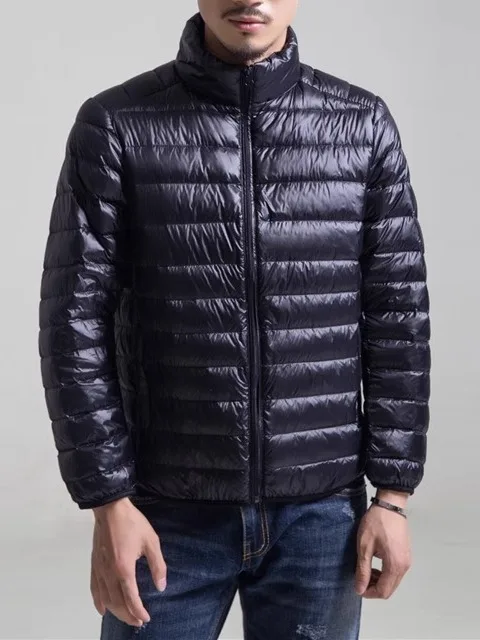 

Thiened Zipper Pure Color Stand up Collar Jaet Casual Sle Men's down Jaet Outerwear Summer Collection 2025