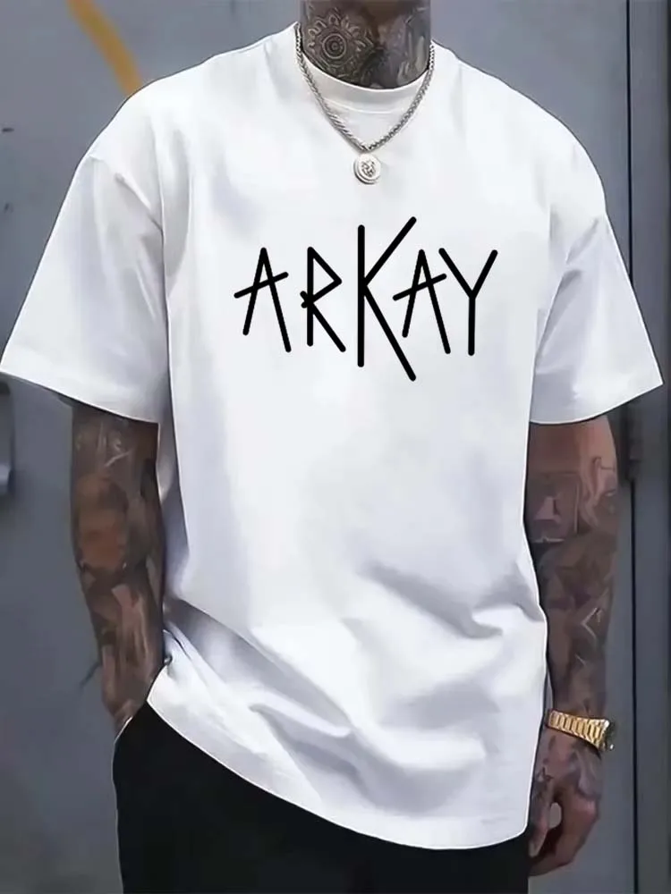 ARKAY Graffiti - Style Text Tee: Unique Handwritten Font T - Shirt