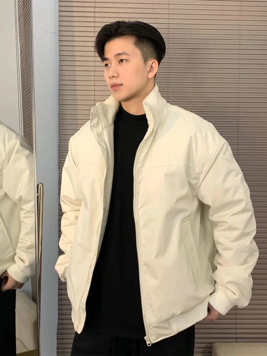 

Американская хлопковая куртка для мужчин, зимняя теплая верхняя одежда на флисовой подкладке, устойчивая к износу, для инструкторов по пилотированию, молодежная повседневная модель