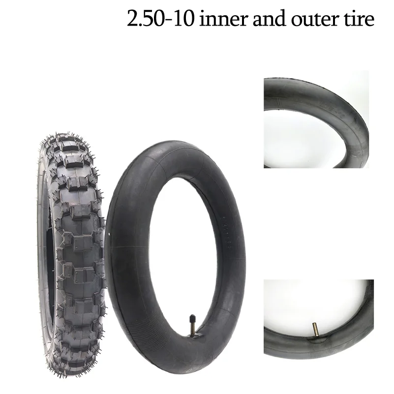 AliExpress NONE Mini Dirt Bike 2.50-10 Tire for Mini Apollo Cross-country Motorcycle Honda CRF50 XR50 Yamaha PW50 Front Rear Wheel Tyre