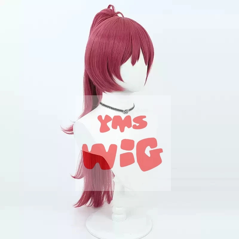 Anime Puella Magi Madoka Magica Sakura Kyōko/Sakura Kyouko Cosplay Wig Long Ponytail Heat Resistant Synthetic Hair Halloween