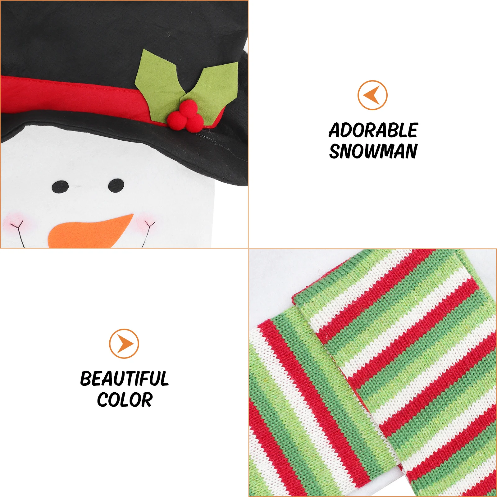 

1Pcs Xmas Snowman Tree Topper Hugger Christmas Tree Decoration Eco-Friendly Fabric Ornament for Holiday Home Party Supplies