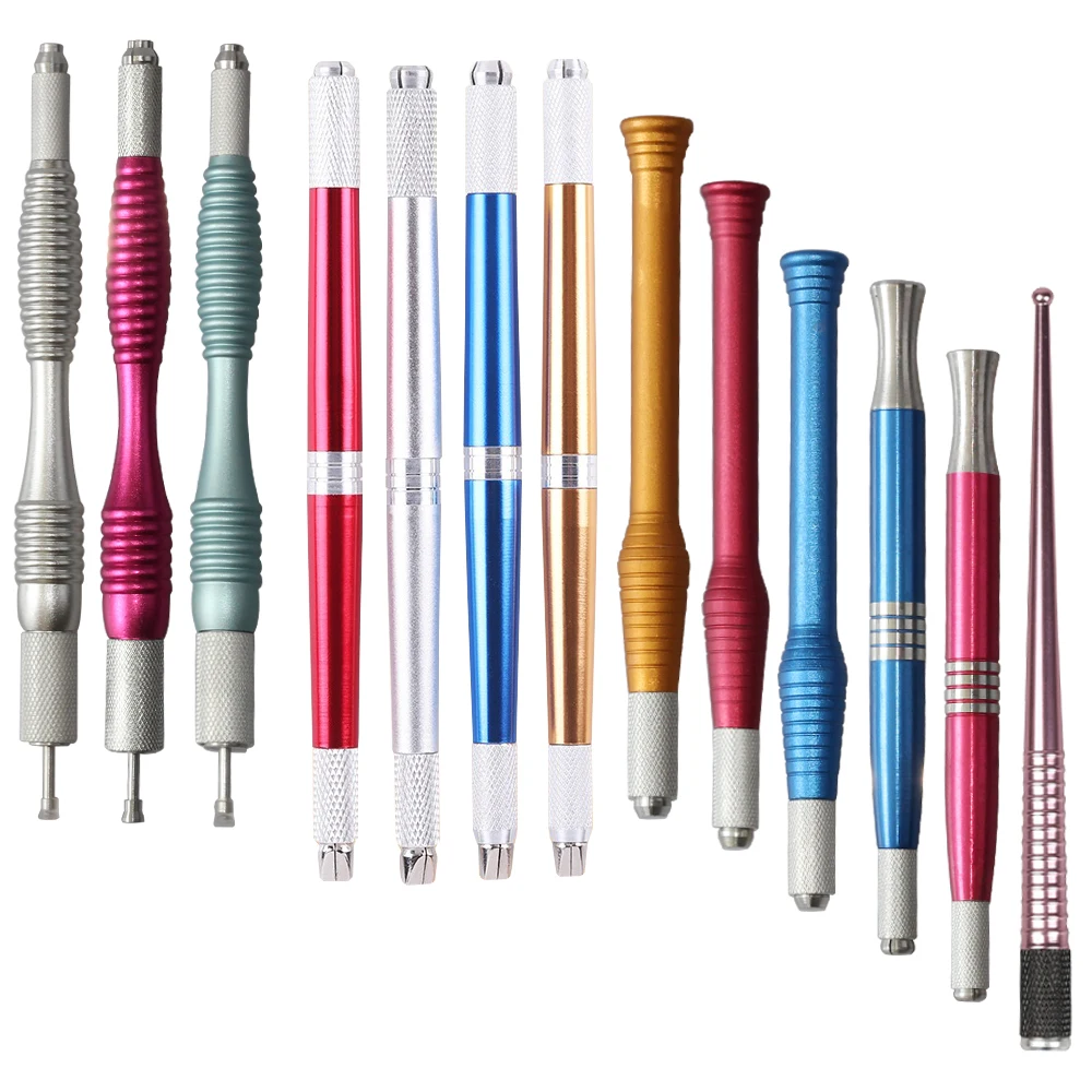 

Microblading Pen Light Manual Tattoo Pens For Permanent Makeup Supplies Durable Aluminum Pen With Tattoo