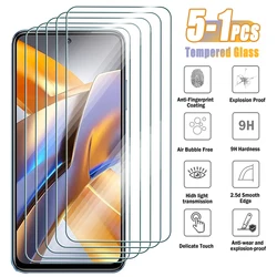 5-1Pcs Tempered Glass For Xiaomi Poco M6 M5 M4 M3 M2 Pro 5G 4G Screen Protector for Xiaomi Poco M5s