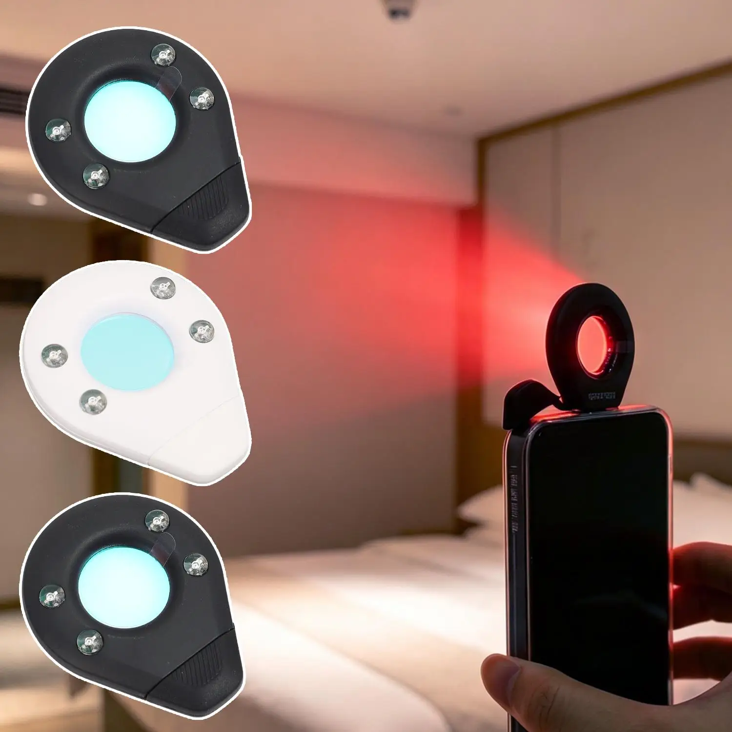 Camera Infrared Detector Safe&Anti-Peeping Protection Detector Hotel Pinhole Lens Detect Security Alarm Anti Spy Candid