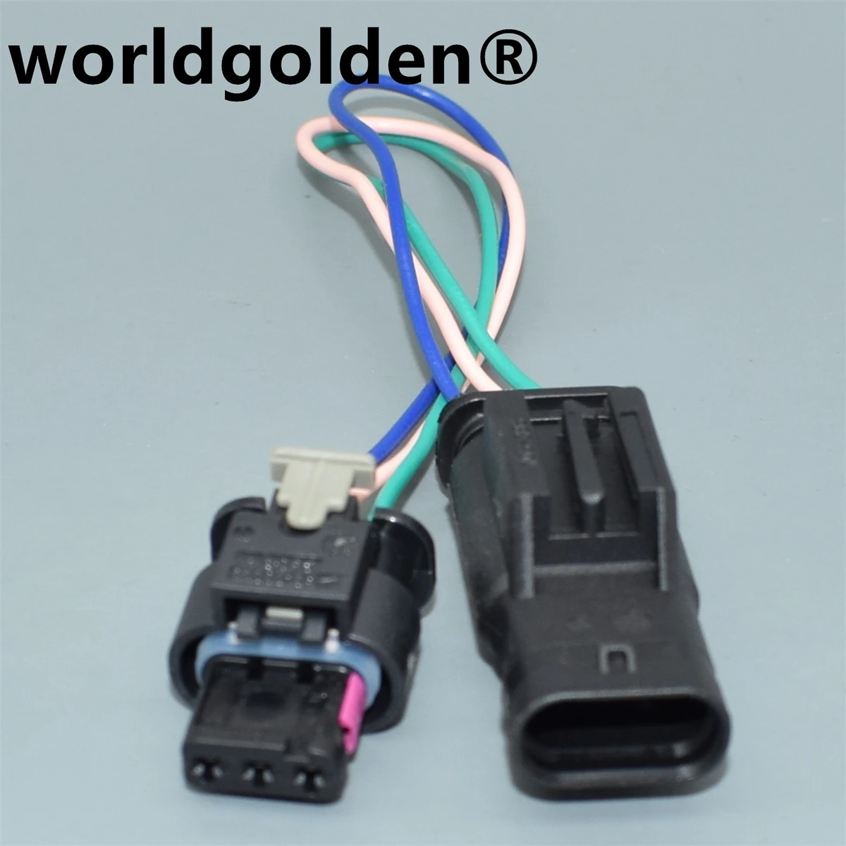 

Worldgolden 3 Hole 1.2mm 1718653-1 2-1718652-3 Auto Cable Harness Socket for VW Audi 4F0973703A Car Reversing Radar Plug