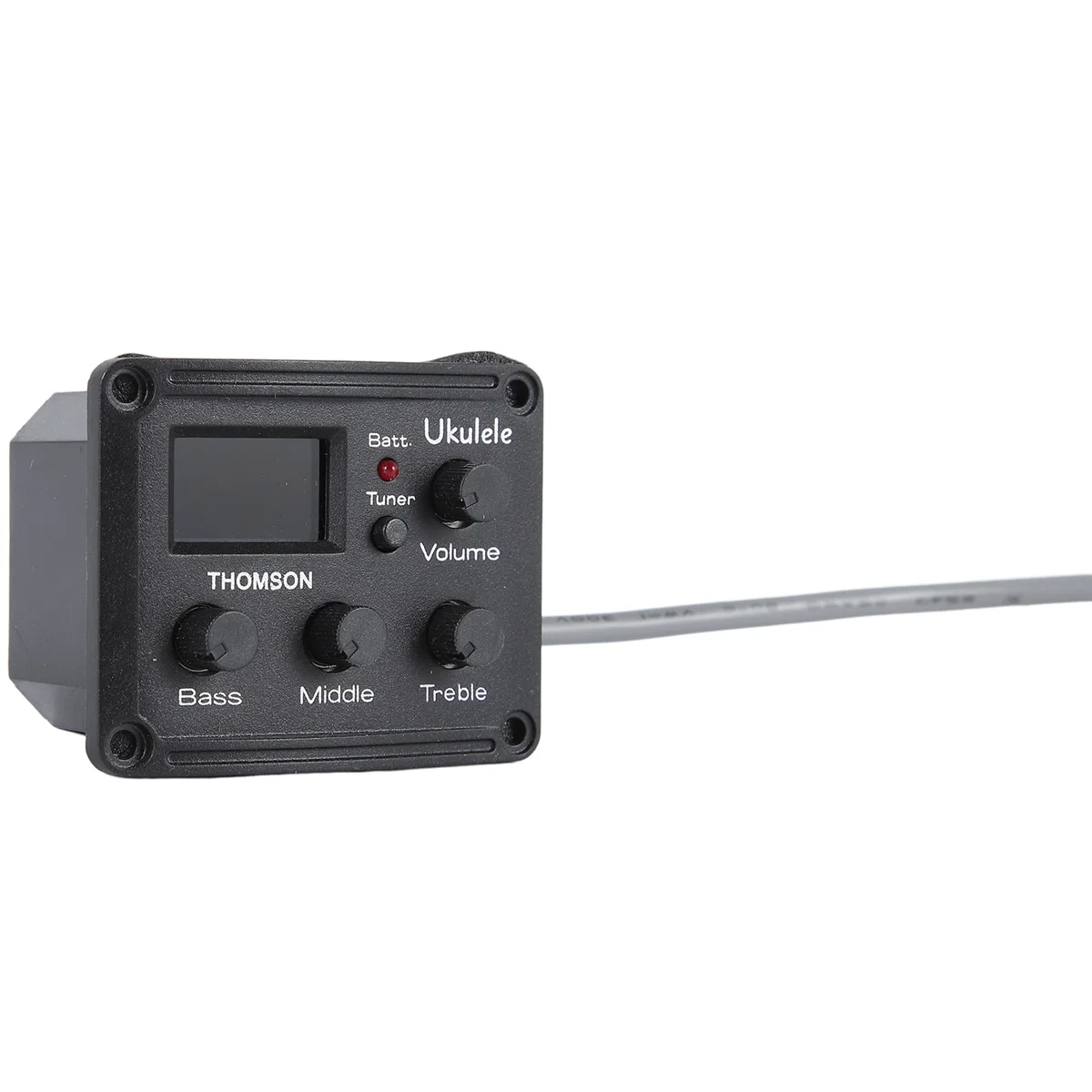 N17R Ukelele Uke Piezo Pickup Preamp 3-Band EQ Equalizer Tuner System with LCD Display