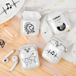 Airplane Pattern Clear Earphone Cases For Airpods 4th 2 1 3 Pro 2 Fundas Headphone Cover For Apple Airpods Air Pods Pro Airpods3