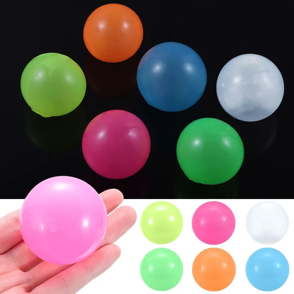 Bolas de glorbes objetivo que brillan en la oscuridad, pelota adhesiva luminosa, juguete para aliviar el estrés, pelota adhesiva brillante de descompresión