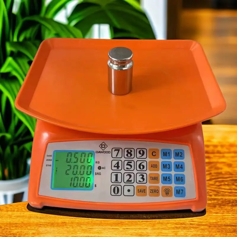 Hot Selling Electronic Scale 30kg Integrated Household Kitchen and Commercial Vegetable Fruit Pricing Scale with High Precision