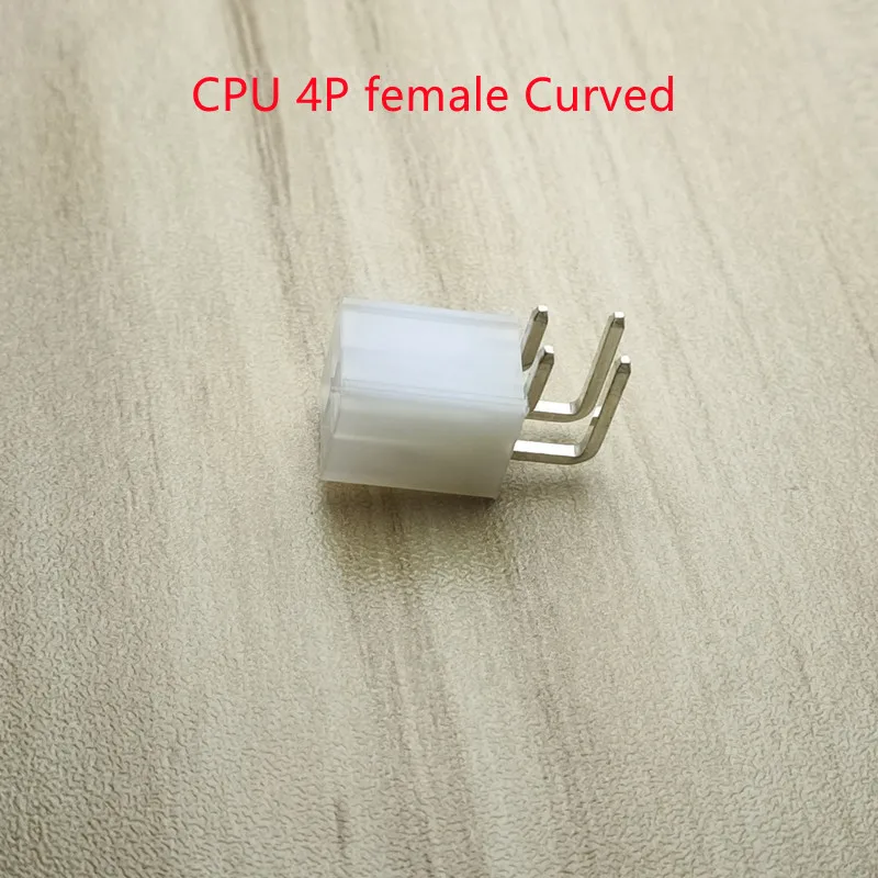 50PCS/1LOT 5557 4.2mm Black/White 4P 4PIN Female Socket Straight/Curved Needle For PC Computer ATX CPU Power Connector